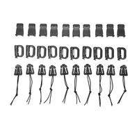 Backpack Bag Strap Set D Ring Locking Web Dominator for Outdoor Hiking (Black)