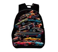 Backpack Car Pattern Muscle Cars Sports Rucksack Casual Backpacks Computer Pack Back for Student Laptop College