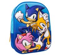 CERDÁ Kids Backpack Sonic the Hedgehog - 3D Details, Padded Straps - Multicolor