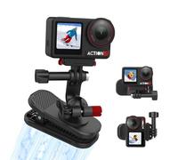 Backpack Clip Magnetic Mount for DJI Osmo Action 5 Pro/4/3, 360° Rotating Shoulder Bag Strap Clip Mount for Insta360 X5/X4/Ace Pro 2/Go Ultra, Osmo Pocket 3/Nano/360, for GoPro Hero 13 Accessories