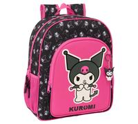 Backpack compatible with adjustable trolley Safta Hello Kitty Kuromi Rose 32x12x38 cm