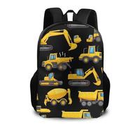 Backpack Cool Black Yellow Buldozer Excavator Construct Machines Daypack Casual Backpacks Durable Rucksack for Laptop School Student