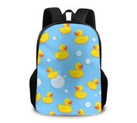 Backpack Cute Funny Blue Bubbles Yellow Rubber Ducks School Bag Men And Women Rucksack Computer Pack Back For Laptop School Work