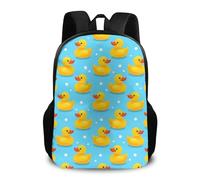 Backpack Cute Funny Bubbles Blue Yellow Rubber Ducks Backpacks Casual Pack Back Durable Rucksack for Work Student School