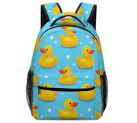 Backpack Cute Funny Bubbles Blue Yellow Rubber Ducks Backpacks Casual Pack Back Lightweight Daypack for College Work Laptop
