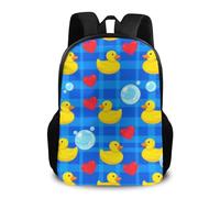 Backpack Cute Funny Bubbles Hearts Yellow Rubber Ducks Pack Back Durable School Bag Computer Daypack for Travel School Work