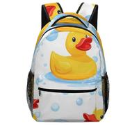 Backpack Cute Funny Cartoon Yellow Rubber Ducks Bubbles Pack Back Lightweight Daypack Men and Women School Bag for Travel College Work