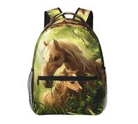 Backpack Cute Horse Tender Mare and Foal School Bag Casual Rucksack Lightweight Pack Back for College Student Travel