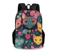 Backpack Day of The Dead Halloween Sugar Cat Skull Daypack Computer Backpacks Durable School Bag for Student Laptop School