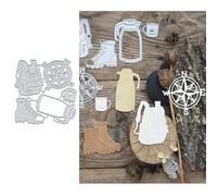 Backpack Die Cuts for Card Making, Compass Metal Cutting Dies for Paper Scrapbooking, DIY Stencils for Album Party Wedding Festivals Decoration