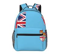Backpack Fiji Flag Rucksack Daypack Large Capacity Simple Shoulder Bag, For Outdoor, Business, Work, College, Laptop