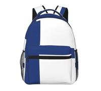 Backpack Finnish Flag Sports Bags Computer Backpack Personalised Durable Shoulder Bag, For College, Work, Laptop, Travel, Business