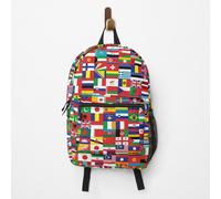 Backpack Flags Of The World Quiz School Bag Travel 15"