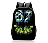 Backpack Football School Bag Kids- Brainrot 67 Backpack Students Schoolbag Anime Toddler Rucksack Lightweight High Capacity Travel Funny Cool Neon Book Bags Gift for Primary Boys Girls Teen Children