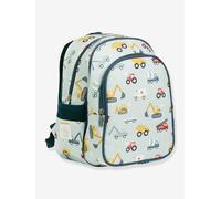 Backpack for boys, VEHICLES A Little Lovely Company pale blue