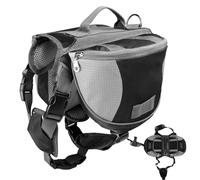 Backpack for Dogs - Portable Adjustable Saddle Bag with Handle for Easy Carry, Pet Supplies Storage Daily , Urban Travel to Car Airplane Taxi Public Transport, Camping Outdoor Outing