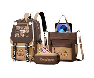 Backpack for Girls for School - School for Girls | Adorable Capybara Del Liceo Junior Backpack - BASCHIO LAW BASSELIO WITH MESSENGER BASS AND A PENSION HOME FOR CHILDREN CHILDREN ADELLI CHILDREN
