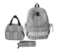 Backpack for Girls Lace Smooth Zip Large Space Adjustable, black, See | Girls School Backpack Bookbag Kids Teens Elementary School Middle School High School Office Travel