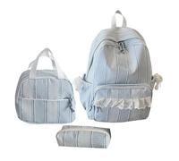 Backpack for Girls Lace Smooth Zip Large Space Adjustable, blue, See | Cute School Bags Lightweight Backpack for Kids Teens Women School College Work