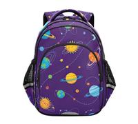 Backpack for Kids, Planets Suns Moons Space Backpack Elementary School, Planets Suns Moons Space, 15 inches, Classic