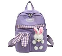 Backpack For Kindergarten Boys And Girls Large Capacity Schoolbag Cute Little Canvas Small Backpack Travel Bag Cat Travel Backpack (Purple, 40)