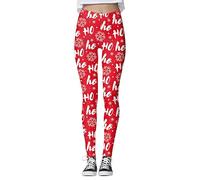 Backpack for Leisure Women Custom Christmas Printed Trousers Custom Thin Leggings for Leggings Running Christmas Santa Party Snowman Leggings Headdress Women, red, S
