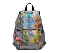 Backpack for Toddler Boys Girls, City Street Paris Little Kid's Backpacks Mini Preschool Backpacks 3-6 Years Medium