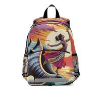 Backpack for Toddler Boys Girls, Dancer Dancing on Sea Travel Back Pack Mini Kids Backpacks 3-6 Years, Medium