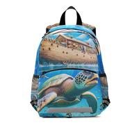 Backpack for Toddler Boys Girls, Giant Ship Turtle Little Kid's Backpacks Small Kindergarten Backpacks 3-6 Years, Medium