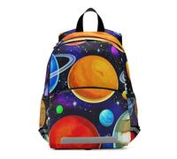 Backpack for Toddler Boys Girls, Outer Space Planets Travel Book Bag Mini Little Kid's Backpacks 3-6 Years, Medium