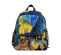 Backpack for Toddler Boys Girls, Street Scenes Painting Kindergarten Backpacks with Name Tag Small Kids School Backpacks 3-5 Years