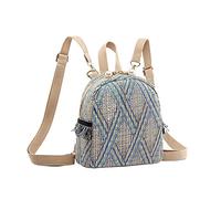 Backpack for Toddler Girls Backpack Anti Lock Cover Small Weave Type Tassel Backpack Laptop Bag For Women Backpack with Water Bladder (Blue, One Size)