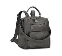 Backpack For Women,RAVUO Three Ways to Carry PU Leather Backpack Rucksack Fashion Ladies Backpacks Handbags Grey