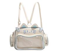 Backpack for Women, Shoulder Bag Funny Cat - Small Lightweight Backpack for Girls - for Luggage, Work, Camping, Picnic, Travel, Holidays, Blue, Se référer à la description, Refer to description