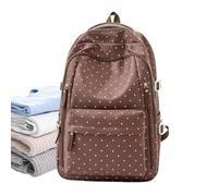 Backpack for Women Waterproof Girls Nylon Dot Laptop Bookbag