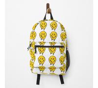Backpack Funny Crossed Eyes Drippy Smiley Face Melting School Bag Travel 15"