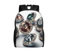 Backpack Gems Diamond Jewelry Jewels Luxury Travel Casual Laptop Backpack Waterproof Hiking Daypack For Men Women, Gems Diamond Jewelry Jewels Luxury, One Size