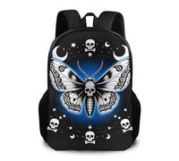 Backpack Goth Moth Dead Skull Moon Backpacks Computer School Bag Casual Daypack for Student College Travel