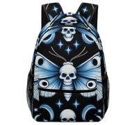 Backpack Goth Moth Dead Skull Moon Rucksack Computer Daypack Casual School Bag For Travel Laptop School