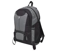 Backpack Grey 40L 600D Polyester Water-Repellent Hiking Pack Padded Straps Waist