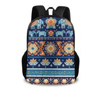 Backpack Indiana Rug Pai-Sley Ethnic Mandala Elephant Pack Back Casual Backpacks Durable School Bag for School Laptop Student