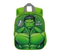 Marvel Hulk Rage-Elite 3D Backpack, Green, 25 x 30 cm, Capacity 7 L