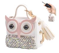 Backpack Keychain,Bag Keychain for Women - Cute Keychain Pendant | Cute Cartoon Owl Design Leather Owl Tassel Purse Purse Handbag, White, Siehe Beschreibung