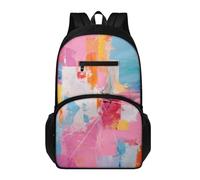 Backpack Kids Blue Pink Graffiti Lightweight & Breathable Childrens Backpack for Primary School & Nursery, Fits A4, Books, Notebooks and Accessories