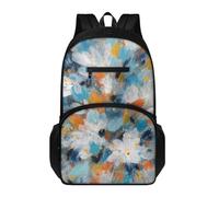 Backpack Kids Blue White Orange Graffiti Lightweight & Breathable Childrens Backpack for Primary School & Nursery, Fits A4, Books, Notebooks and Accessories