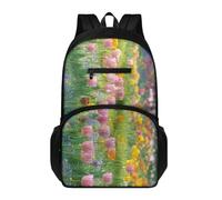 Backpack Kids Pink Yellow Flowers Lightweight & Breathable Childrens Backpack for Primary School & Nursery, Fits A4, Books, Notebooks and Accessories