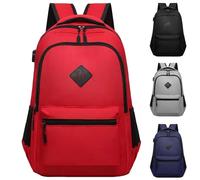 Backpack Kids Plain School Bags for Girls Boys Rucksack Large Capacity School Book Bag Multifunctional Schoolbag with Mesh Pockets Side & Adjustable Shoulder Straps Casual Daypacks for Travel