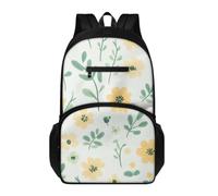 Backpack Kids Yellow Green Plants Lightweight & Breathable Childrens Backpack for Primary School & Nursery, Fits A4, Books, Notebooks and Accessories