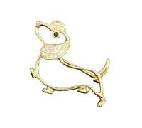 Backpack Lapel Pins - Brooch with Rhinestones in the Shape of a Dachshund - Funny and Funny Lapel Pins, for Sweaters, Jackets, Hats, Collars, Backpacks, Dresses and Various