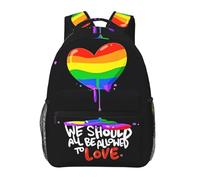 Backpack Lgbt Rainbow Gay Pride Flag We Should All Be Allowed To Love Shoulder Bag Book Bag Lightweight Soft Daypack, For Business, Work, College, Travel, Laptop